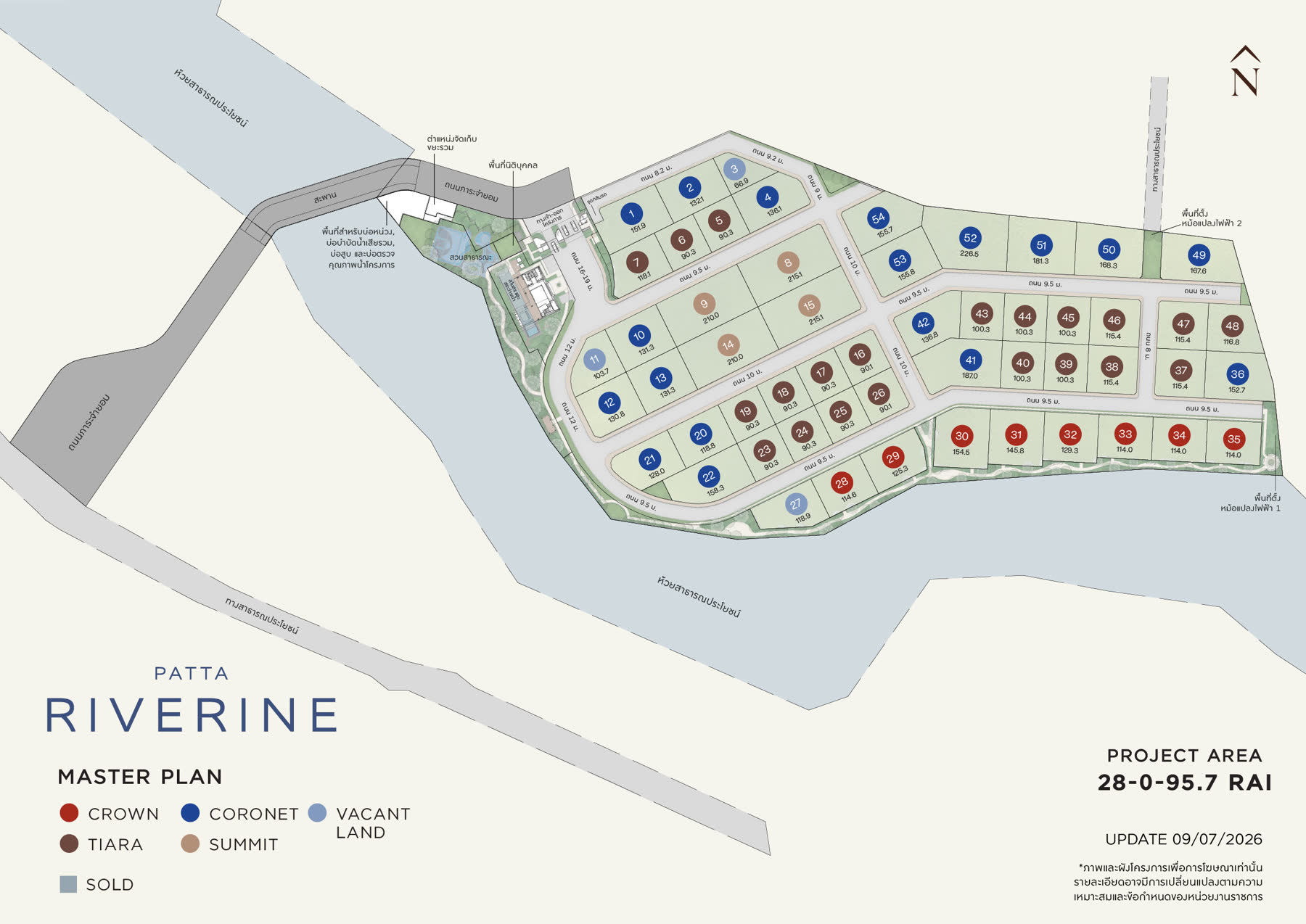 PATTA RIVERINE — дом типа RVR_MASTERPLAN ผังเปล่า 1